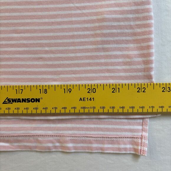 B Draddy Polo Shirt Mens Size L Pink/White Striped Copperhead Innisbrook Logo - Picture 8 of 9